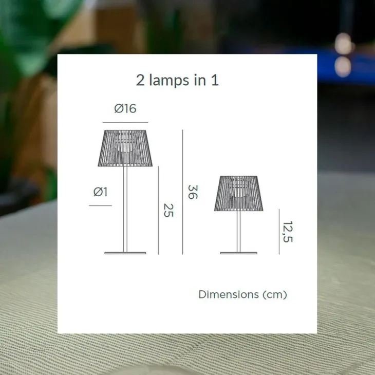 Lampe solaire Okinawa coloris marron effet blanc chaud en métal Newgarden - 20 à 30 cm