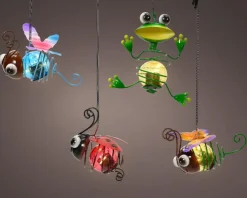 Lampe suspendue à micro LED multicolore petit animal du jardin - 11 x 6 x 11,5 cm