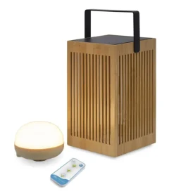 Lanterne à main en bambou New Garden Okinawa - 24 x 14,5 cm