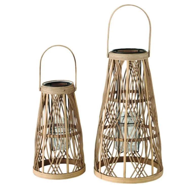 Lanterne coloris beige Ajala - 24 x 24 x 43 cm