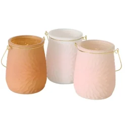 Lanterne coloris beige Mela - 12 x 11 x 14 cm