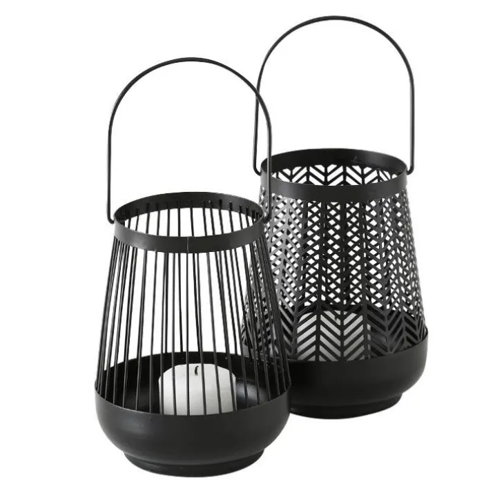 Lanterne coloris noir en métal Vilde - 17 cm