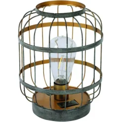 Lanterne de table solaire en métal et verre 10 lumens Cambridge - Ø 18 x 23,5 cm