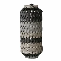 Lanterne en métal beige et gris Lorin - Ø 25 x H 72 cm