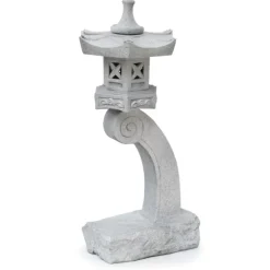 Lanterne en polyrésine blanche Nature Outside Living Roji - 34,5 x 47 x 96 cm