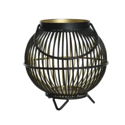 Lanterne ronde coloris noir en métal - Ø 16 cm