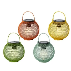 Lanterne solaire en couleur - Ø 12,5 x H 13,3 cm