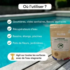 Larvicides anti-moustiques efficace en 48h Bleen - 400m²