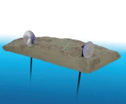 Île flottante pour tortue aquatique avec ascenseur coloris marron Reptile Planet Turtle Island - Taille M - 21 x 16 x 3,6 cm