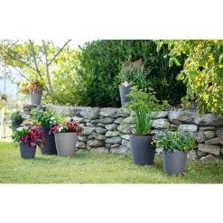 Le pot citoyen botanic® coloris gris anthracite format 15 L - Ø 30,4 x H 32,8 cm
