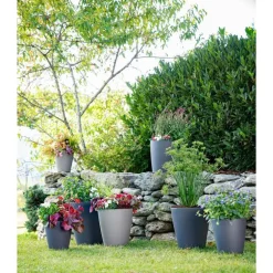 Le pot citoyen botanic® coloris gris anthracite format 7 L - Ø 23,7 x H 25,8 cm