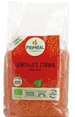 Lentilles corail bio en sachet de 1 kg
