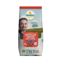 Lentilles vertes cuisson facile filière France Primeal - 300 g
