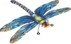 Libellule en métal multicolore Riviera décor B grand modèle - 50 cm