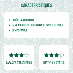 Litière en papier recyclé non-agglomérante pour chat et rongeur Paper Pure - 10 L