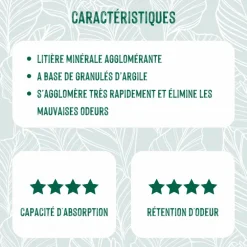 Litière minérale agglomérante pour chat Samba - 6 L