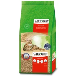 Litière végétale agglomérante pour chat et furet Cat’s Best Original 40 L - 17.2 kg