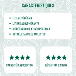Litière végétale agglomérante pour chat et furet Cat’s Best Original 10L - 4.3 kg