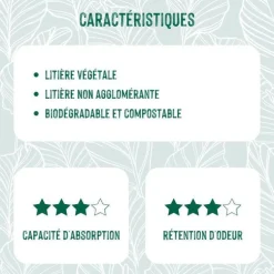 Litière végétale non-agglomérante pour chat, oiseau et rongeur Cat’s Best Universal 20 L - 11 kg