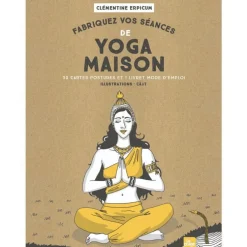 Livre coffret "Fabriquez vos séances de yoga maison" aux Editions La plage