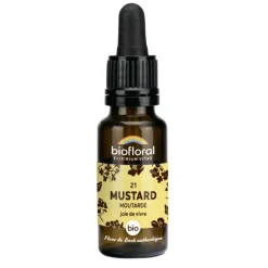 Élixir n°21 Biofloral de moutarde en flacon de 20 ml