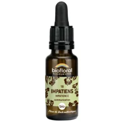 Élixir n°18 Biofloral d’impatience en flacon de 20 ml