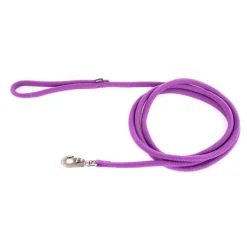 Longe ronde pour chien coloris mauve 1,3 cm x 3 m