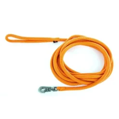 Longe ronde pour chien coloris orange 1,3 cm x 5 m