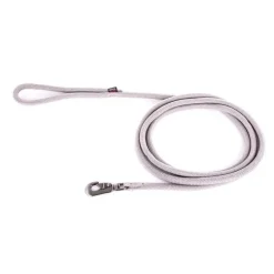 Longe ronde pour chien coloris gris 1,3 cm x 3 m