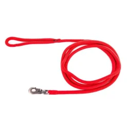 Longe ronde pour chien coloris rouge 1,3 cm x 3 m