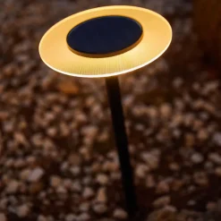 Lot de 2 balises solaires Batimex coloris noir en métal - Ø 16 x 35 cm