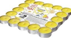 Lot de 25 chauffe-plats citronnelle coloris jaune en cire Estivade