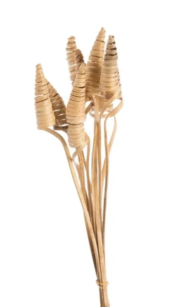 Lot de 10 cônes de canne naturel artificielles coloris beige - 45 à 55 cm