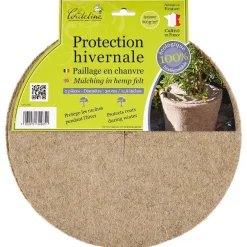 Lot de 2 disques de chanvre hiver coloris marron - Ø 30 cm