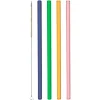 Lot de 4 pailles avec la brosse en verre coloris multicolore
