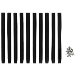 Lot de 10 piquets universels en plastique recyclé avec 20 vis Nature Outside Living - Ø 2 x H 27 cm