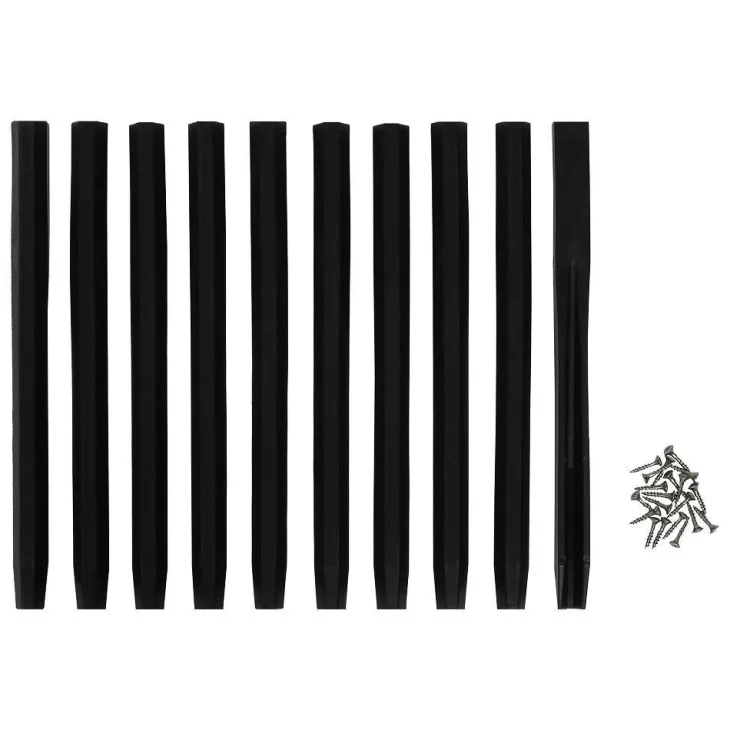 Lot de 10 piquets universels en plastique recyclé avec 20 vis Nature Outside Living - Ø 2 x H 27 cm