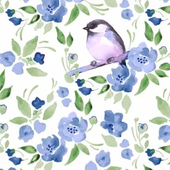 Lot de 20 serviettes 3 plis Flower Poem coloris multicolore - 33 x 33 cm