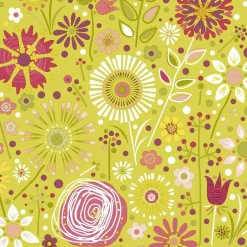 Lot de 20 serviettes 3 plis Flower Field coloris multicolore - 33 x 33 cm