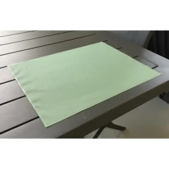 Lot de 6 sets de table en textilène coloris amande pour l’extérieur
