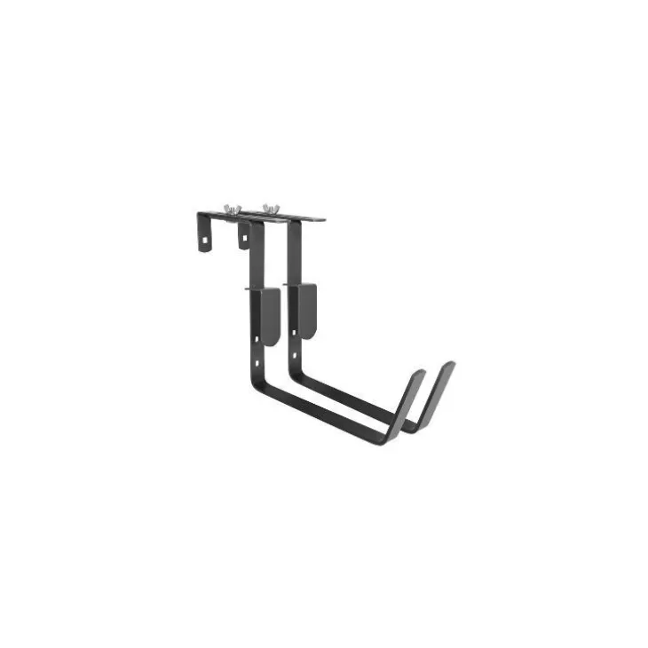 Lot de 2 supports à fixations réglables pour jardinière de 18 cm gris