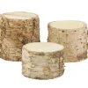 Lot de 3 supports en bouleau - Ø 12 cm