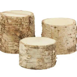 Lot de 3 supports en bouleau - Ø 12 cm