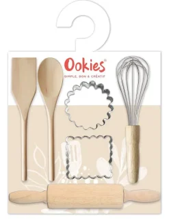 Lot de 6 ustensiles petit chef Ookies® coloris beige en bois