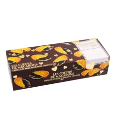 Macarons cœur au chocolat noir et orange confite Biscuiterie de Provence - 80 g