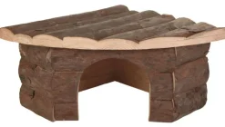 Maison d'angle pour petits animaux coloris marron en bois Jesper PM trixie