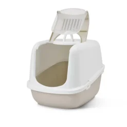 Maison de toilette pour chat Nestor Jumbo beige