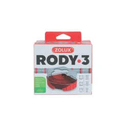 Maison de toilette pour les rongeurs en plastique coloris rouge Zolux Rody3 – 10,5 x 14,3 x 7 cm