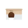 Maison en bois Home rectangle taille L blanc 28x23x17,5 cm