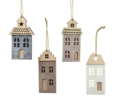 Maison en feutrine à suspendre - 6 x 12,5 cm